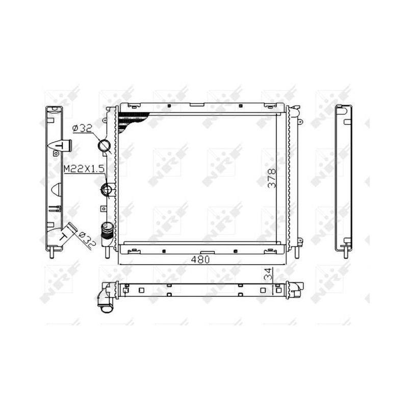 RAD RENAULT CLIO 1.9D 98- RADIATORS