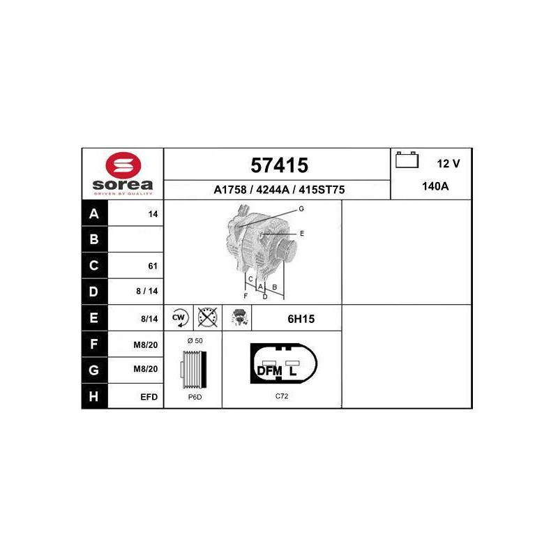 ALTERNATEUR VL / AUDI A3 1.2 TSI