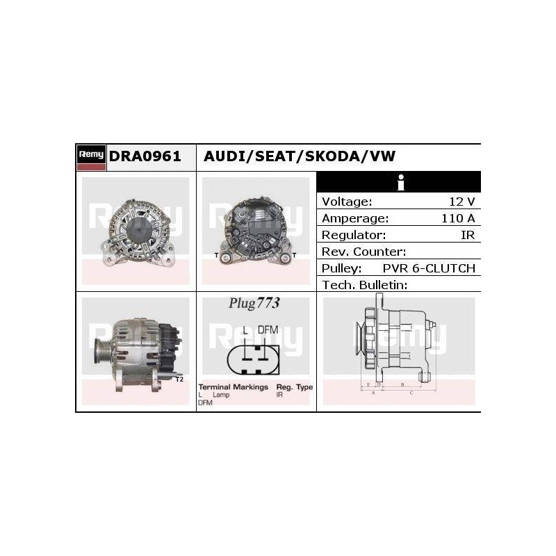 ALTERNATEUR - REMY REMANUFACTURED -