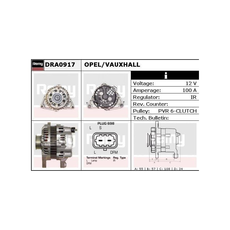 ALTERNATEUR - REMY REMANUFACTURED -