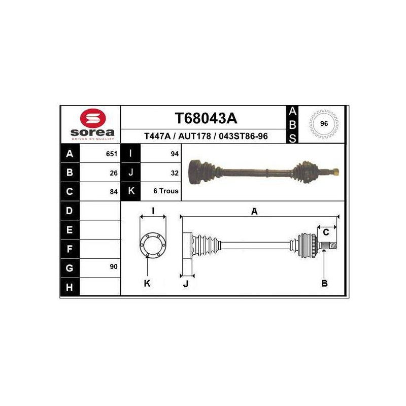 TRANSMISSION / AUDI 100 1.6L