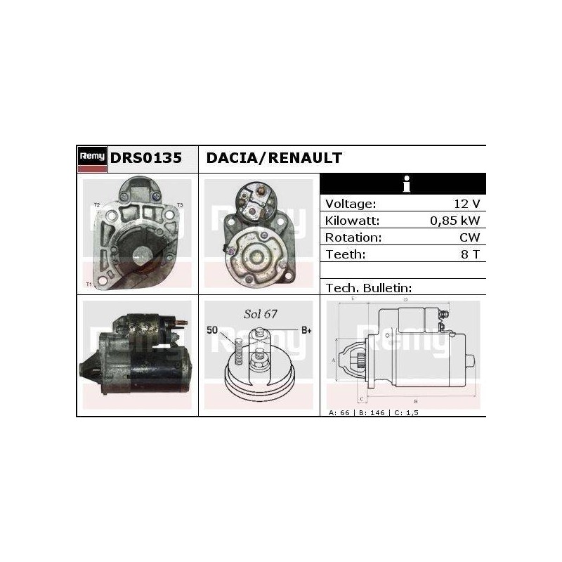 DEMARREUR - REMY REMANUFACTURED - D