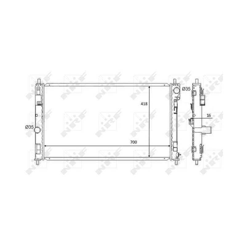 RAD DODGE CALIBER 2.0D 06- RADIATOR