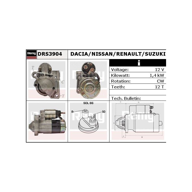 DEMARREUR - REMY REMANUFACTURED - D