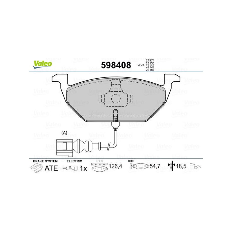 PLAQ FR AUDI A3 / VW GOLF V. VI. PO