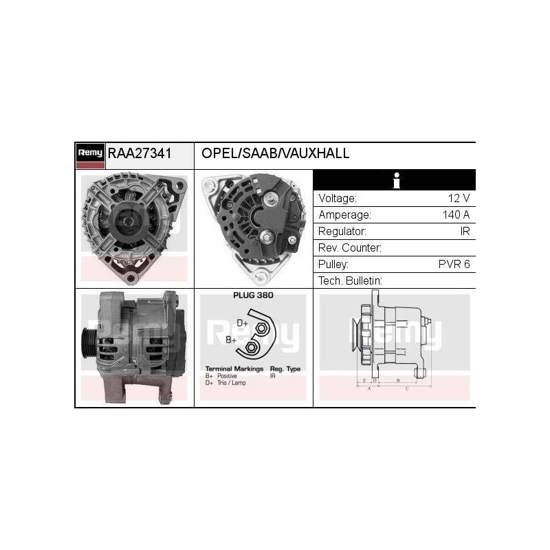 ALTERNATEUR - REMY SMART - OPEL. SA