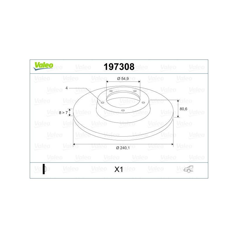 DISQ FREIN X1 RENAULT CLIO III 05-