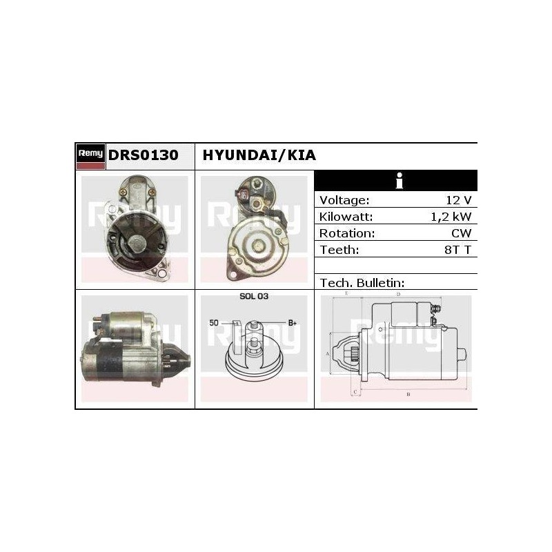 DEMARREUR - REMY REMANUFACTURED - H