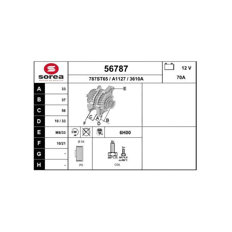 ALTERNATEUR VL / ASTRA/ZAFIRA