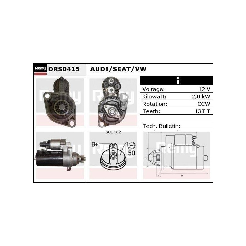 DEMARREUR - REMY REMANUFACTURED - A