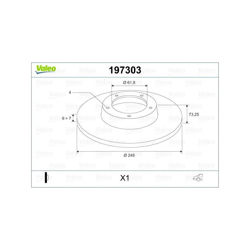 DISQ FREIN ARR X1 PEUG. 308 2007-