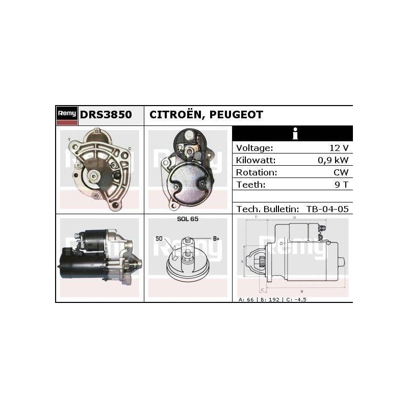 DEMARREUR - REMY REMANUFACTURED - C