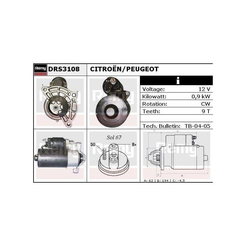 DEMARREUR - REMY REMANUFACTURED - C