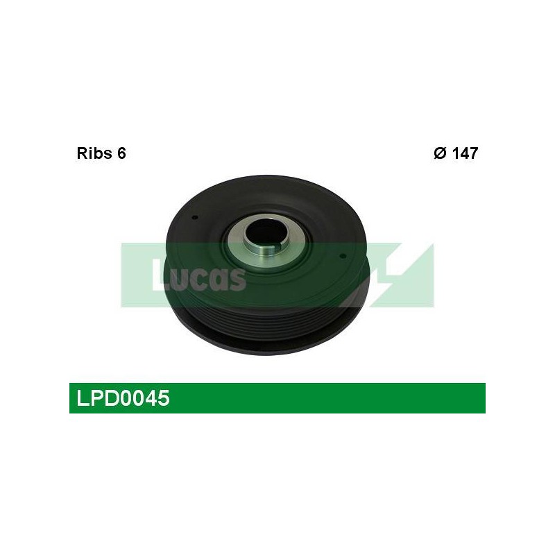 LUCAS DAMPER PULLEY WITHOUT SCREW + NOTI