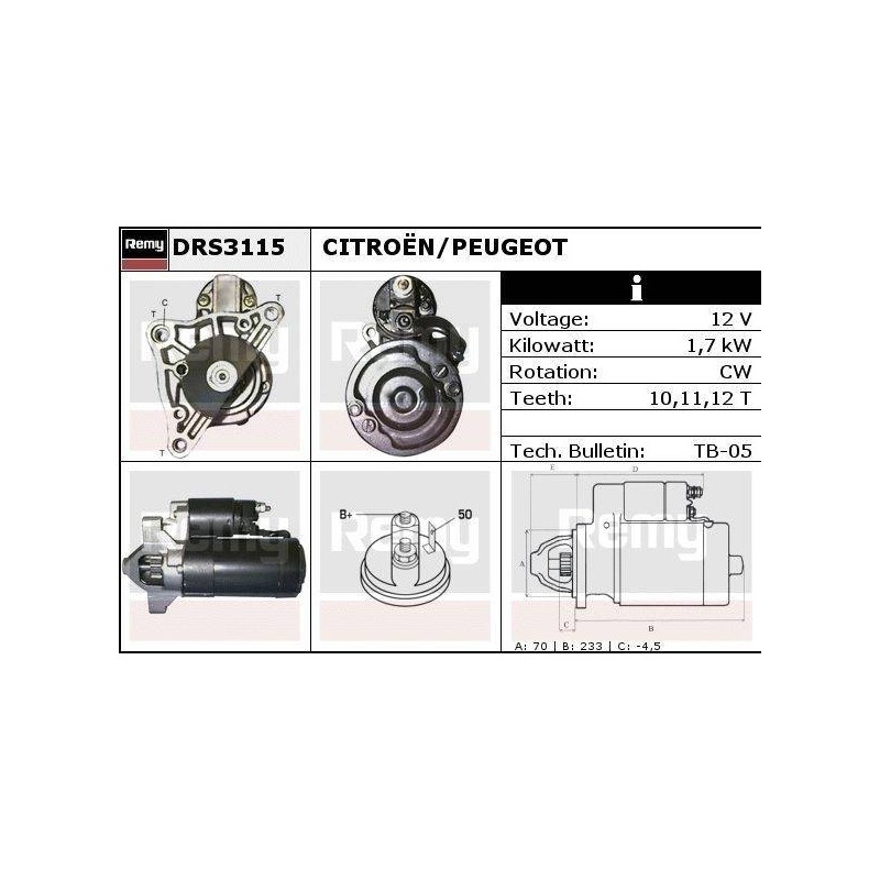 DEMARREUR - REMY REMANUFACTURED - C