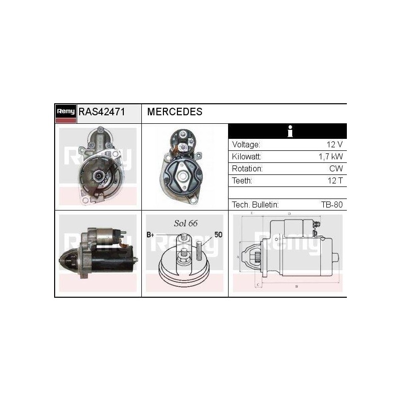 DEMARREUR - REMY SMART - MERCEDES-B