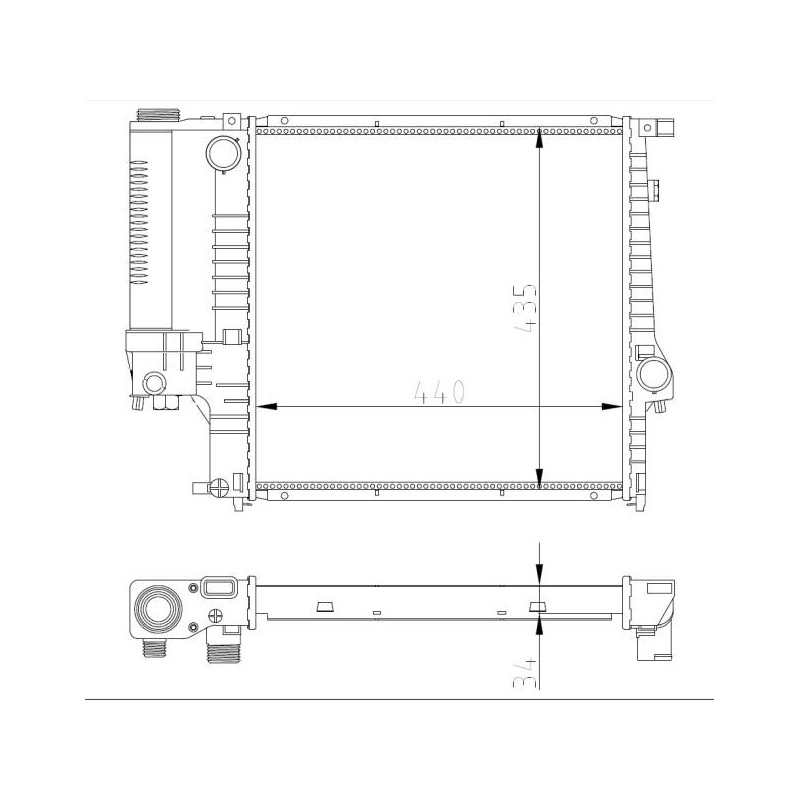 RAD BMW 3 1.6 91- RADIATORS ALU MEC
