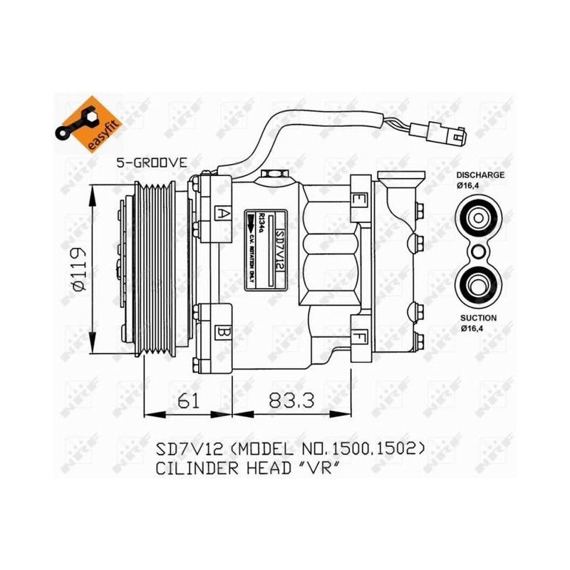 COMP PEUGEOT 206 1.4 99- COMPRESSOR