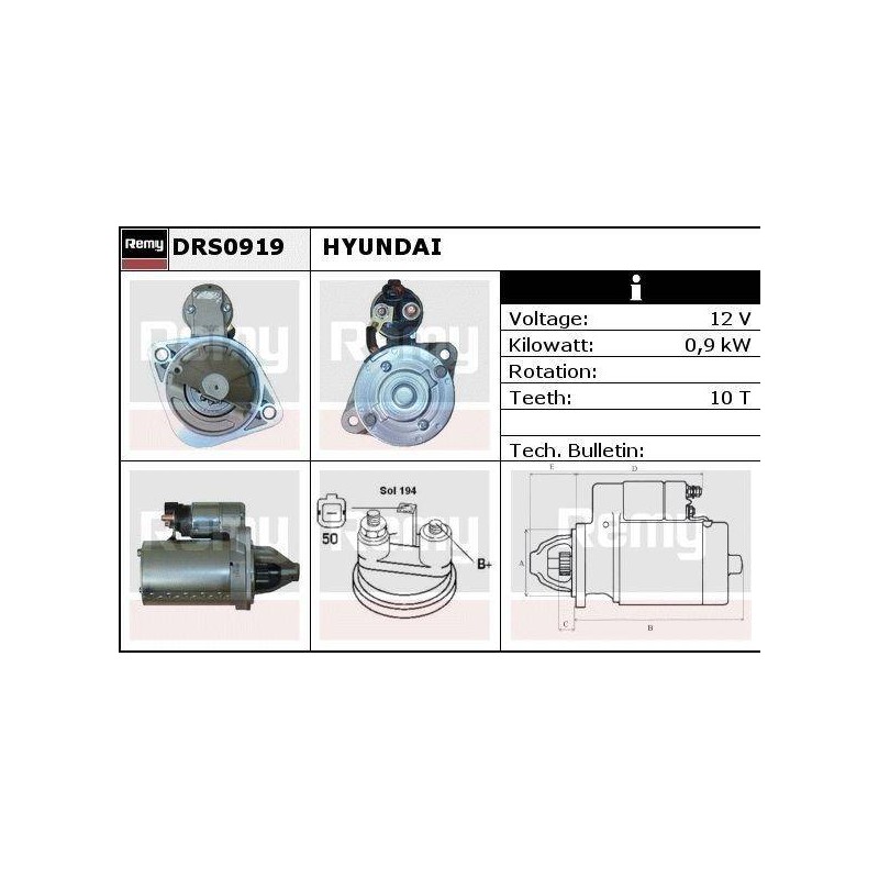 DEMARREUR - REMY REMANUFACTURED - H