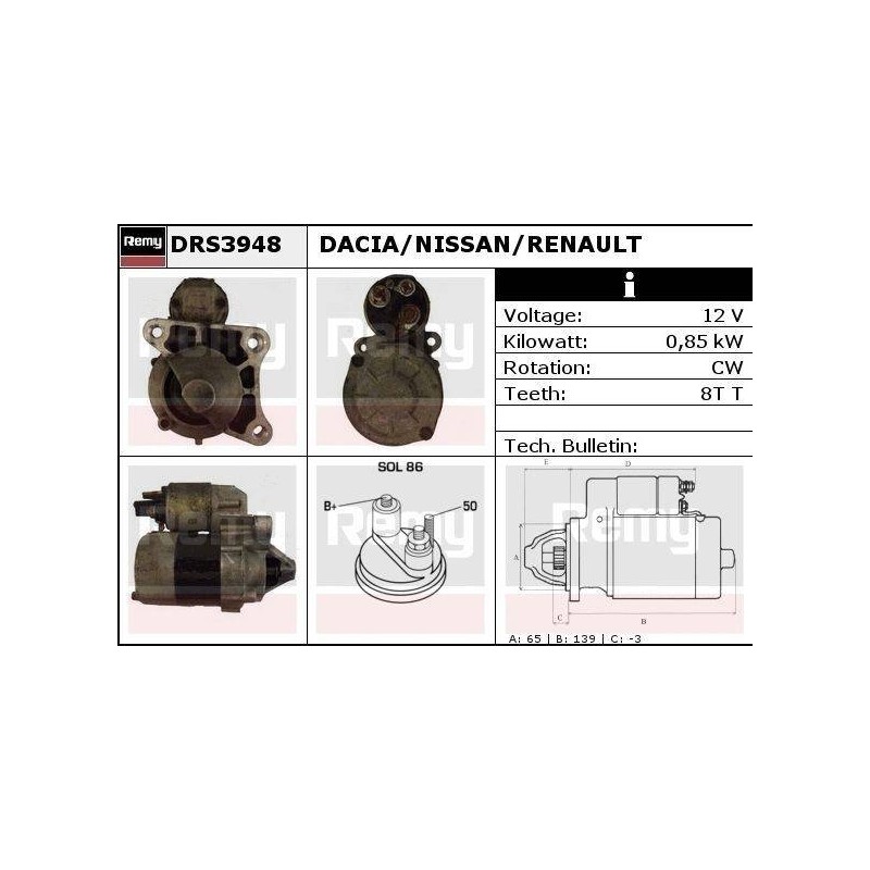 DEMARREUR - REMY REMANUFACTURED - D