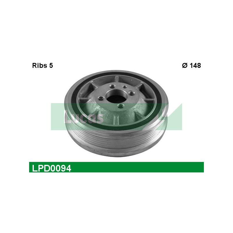 LUCAS DAMPER PULLEY WITHOUT SCREW + NOTI