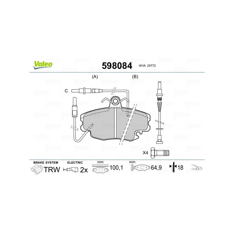 PLAQ FREIN PEUG 205. 309. RENA CLIO