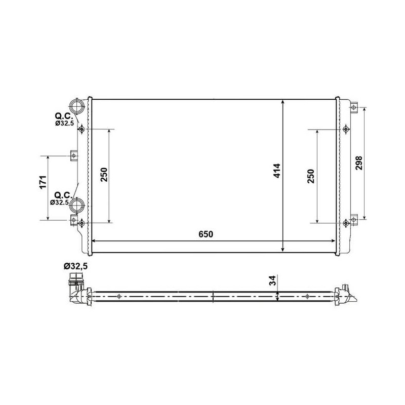 RAD VW GOLF 1.9D 04- RADIATORS ALU