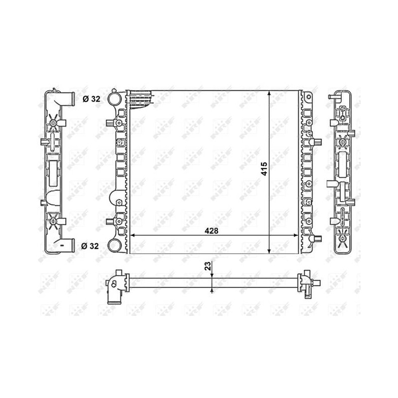 RAD VW FOX 1.4 04- RADIATORS ALU ME